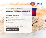 THÔNG BÁO CHIÊU SINH LỚP TIẾNG KHMER THÁNG 11/2024